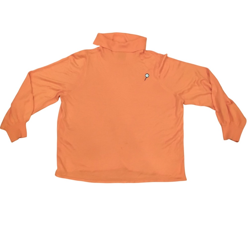 Scooby Doo Orange Magnifying Glass Embroidered Turtleneck Knit Sweater‎ 3x